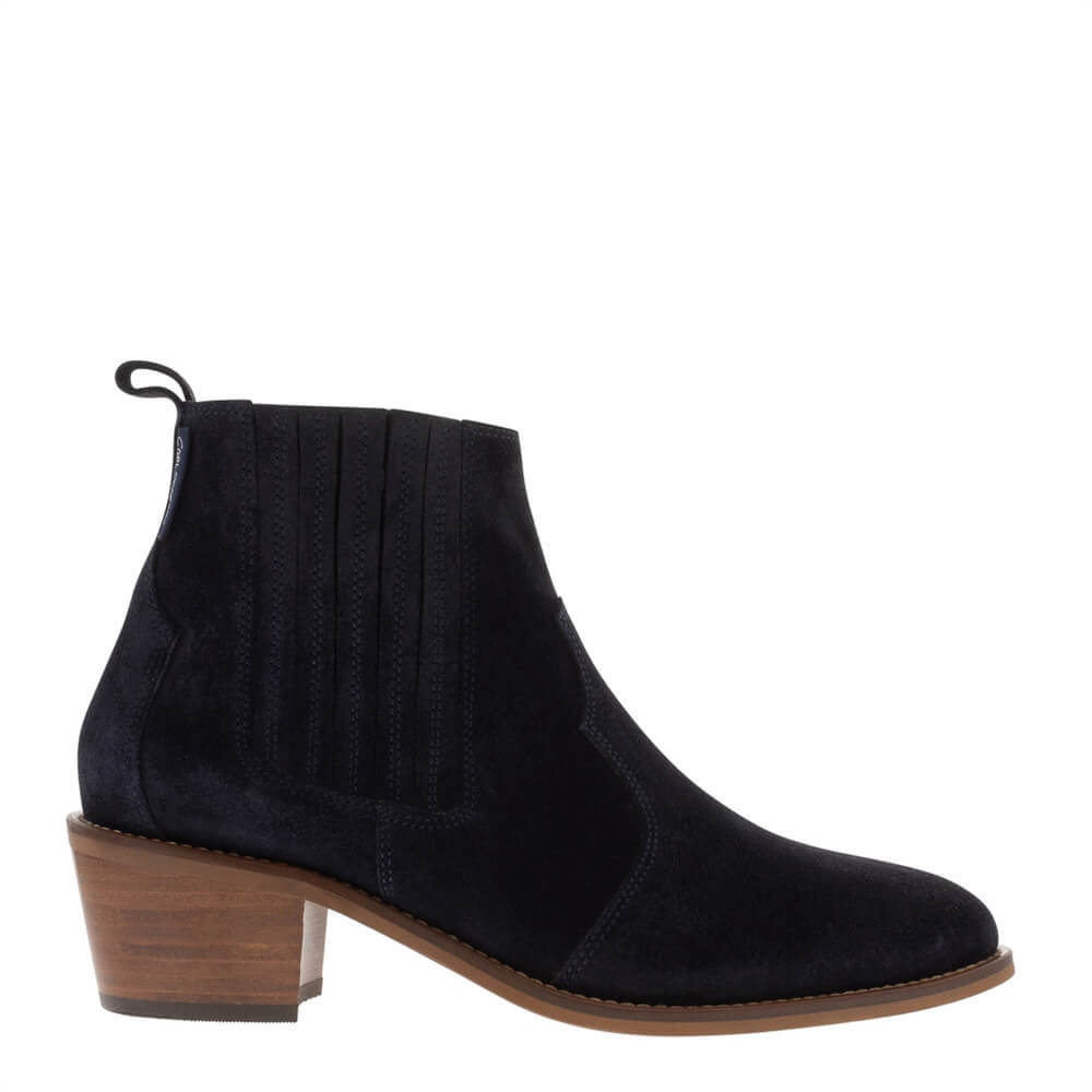 Carl Scarpa Amelle Navy Suede Chelsea Boots
